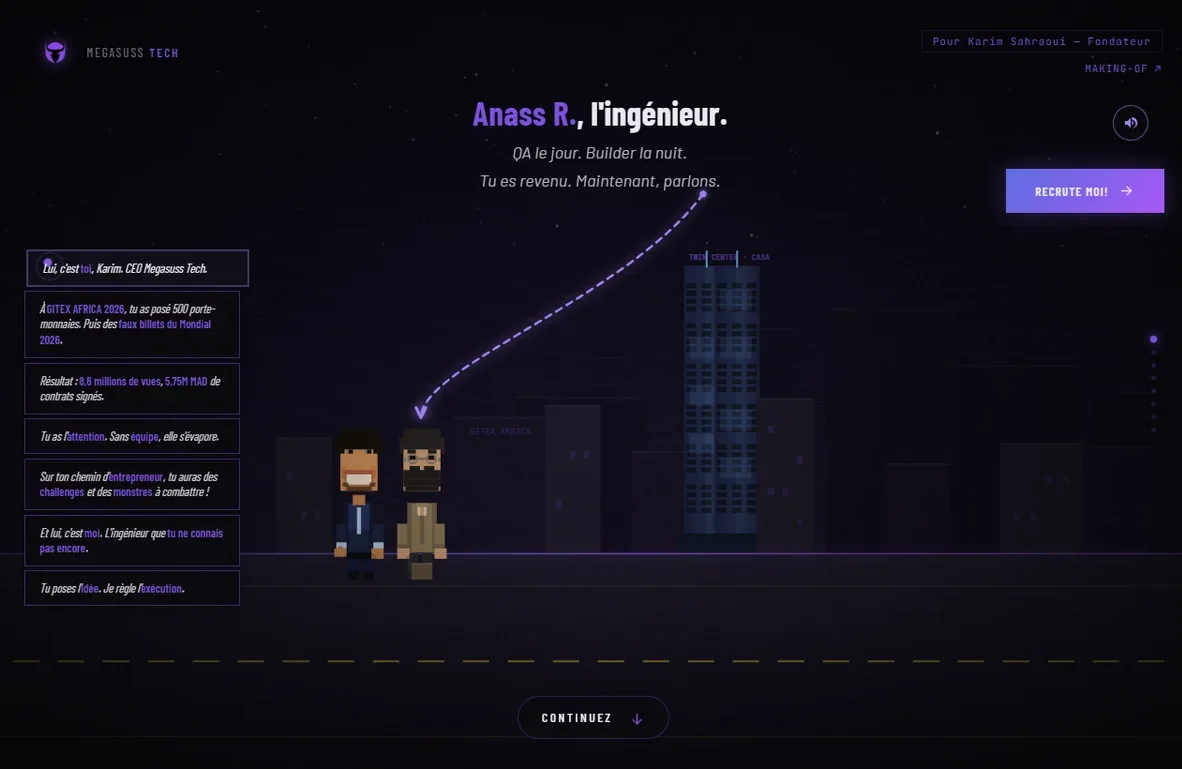 anass.pro - portfolio interactif pixel-art